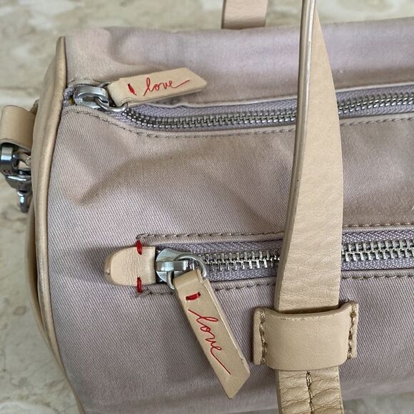 ED Ellen Degeneres Leather & Canvas Barrel Bag w/ Detachable Strap - Picture 7 of 16